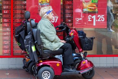 Vulnerable People Struggle to Shop on Scooters Amid Panic Buying